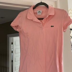 Pink Women's Lacoste Polo - Size 36
